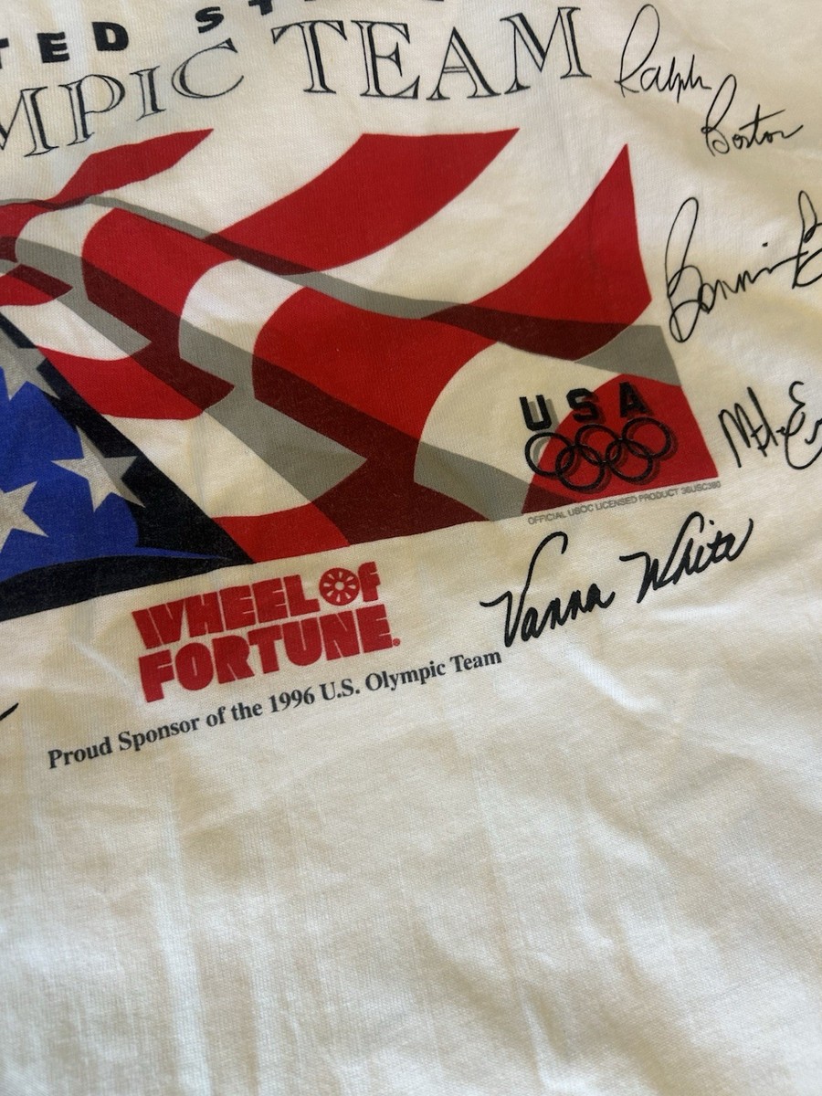 VTG 1996 United States Olympic Team Wheel Of Fortune Single Stitch T-Shirt XL View 3