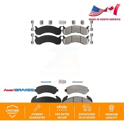 Front Rear Semi-Metallic Disc Brake Pads Kit For Blue Bird TC2000 KNF-101936