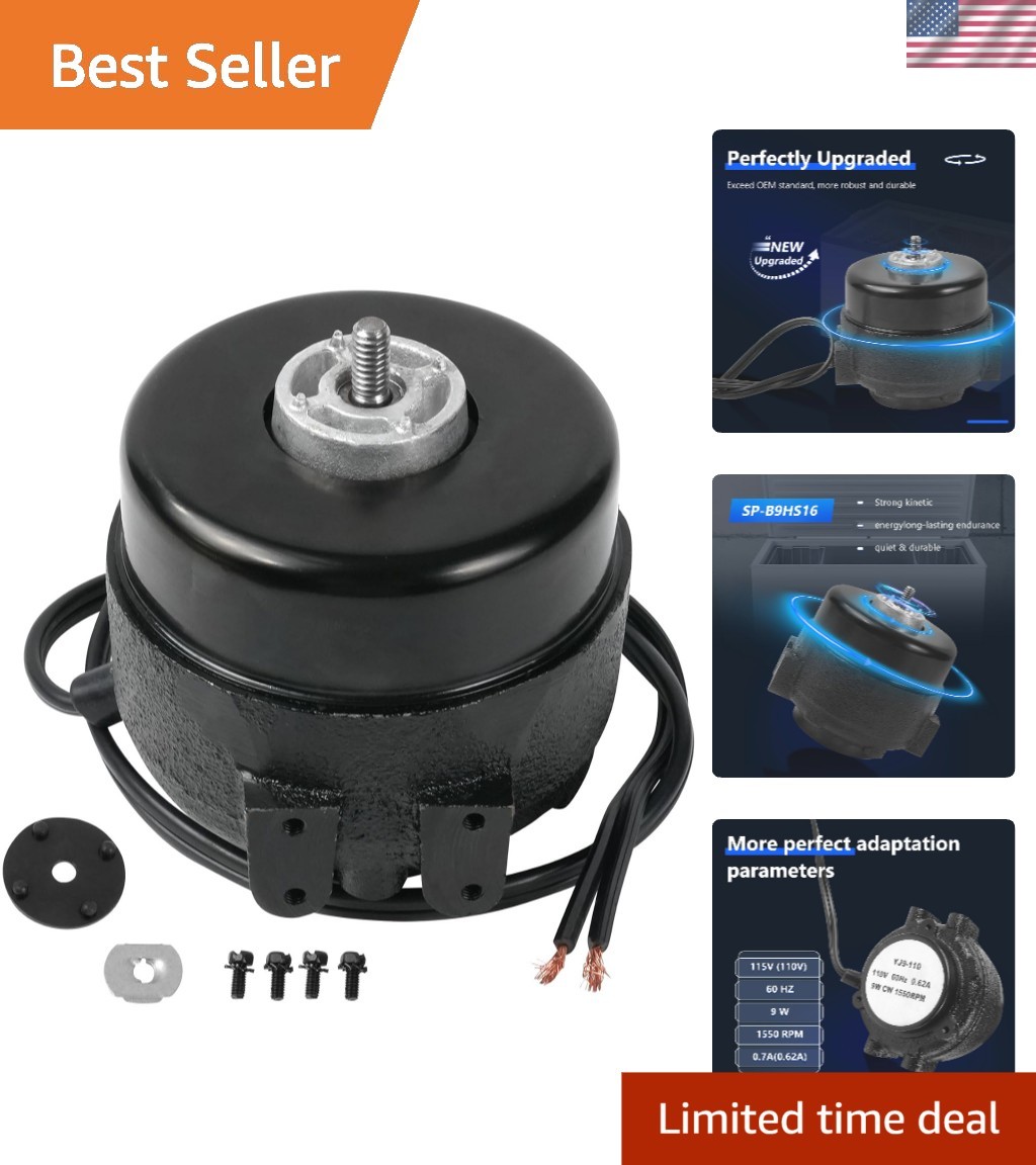 Energy-Efficient 9W 115V Condenser Fan Motor - Replaces 800402, 830037 Models
