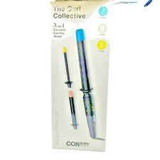 Conair The Curl Collective 3-in-1 Ceramic Curling Wand 1/2", 1", 1 1/4" - Black