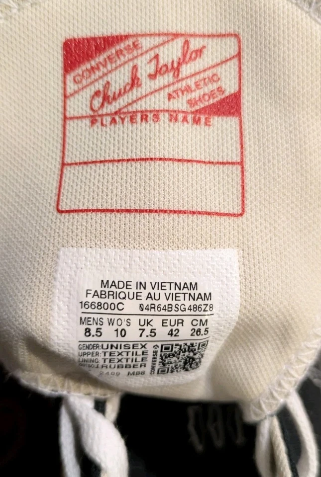 Converse Run Star Platform Hi Black White shoes sneakers women's 10 men's 8.5 - Image 2 of 4