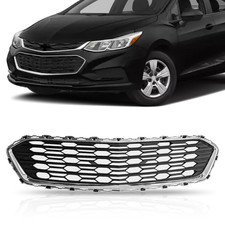 Black Front Bumper Lower Grill Grille Wchrome For 2016-2018 Chevrolet Cruze Black Front Bumper Lower Grill Grille Wchrome For 2016-2018 Chevrolet Cruze