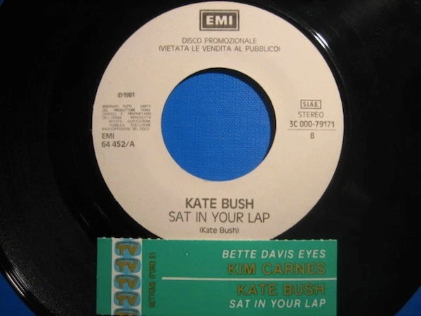 Kim Carnes / Kate Bush - Bette Davis Eyes / Sat In Your Lap (7", Promo) - Image 3 of 4