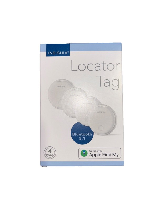 NIB INSIGNIA Locator Tag 4 Pack (Bluetooth 5.1) (Apple Find My Compatible)