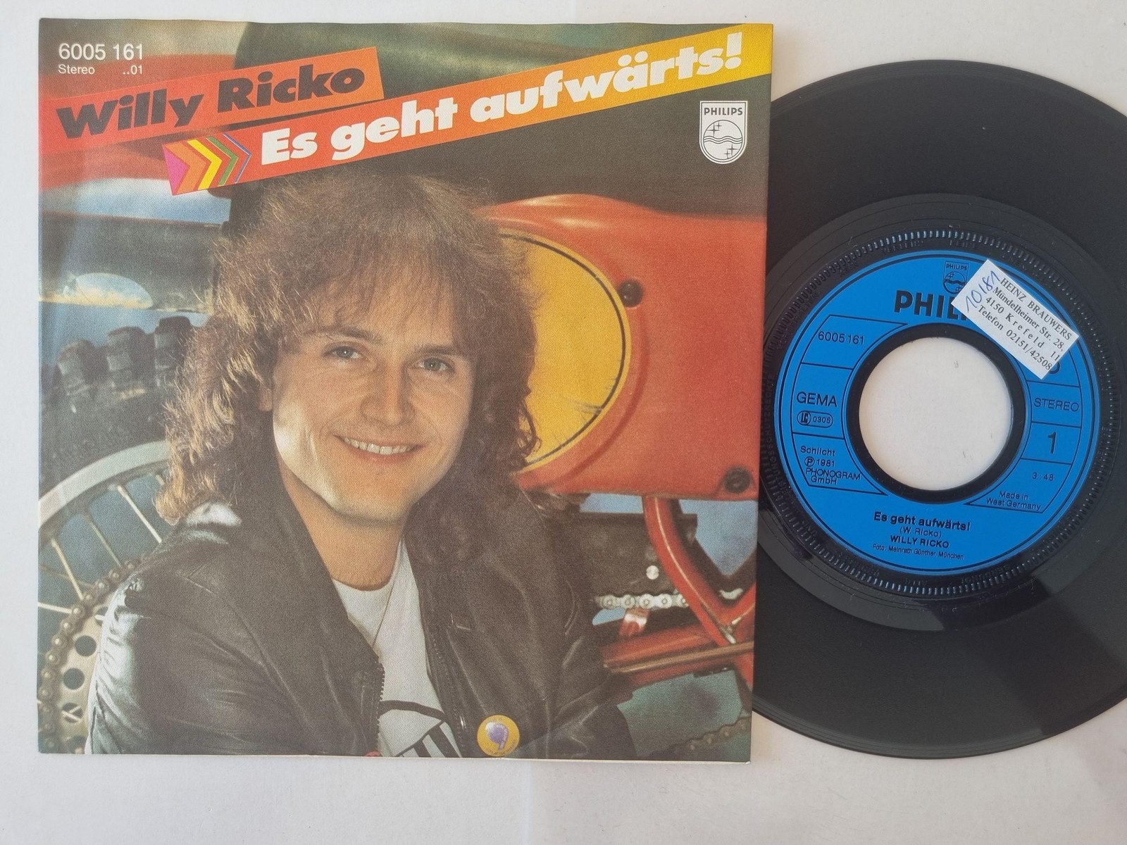 Willy Ricko - Es Geht Aufwärts! 7'' Vinyl Germany