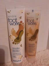 Avon Foot Works Beautiful Ginger  White Tea Nourishing Cream/Soothing Scrub New