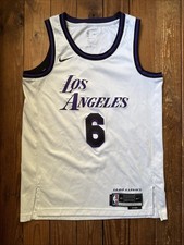 Los Angeles Lakers Lebron James 2022-2023 City Edition White Nike Jersey Size 40