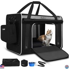 Petskd Extra Large Cat Carrier for 55LBS Pet Car Travel with Litter Box, Premium