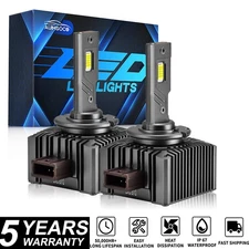 2x LED Headlight Super Bright 6500K Xenon White Bright High Power Bulbs Replace