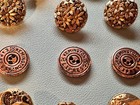 LOT #5 OF 15 MISC BUTTONS, COPPER & GOLD & BLACK IN COLOR, DIFFERENT SIZES — photo 4
