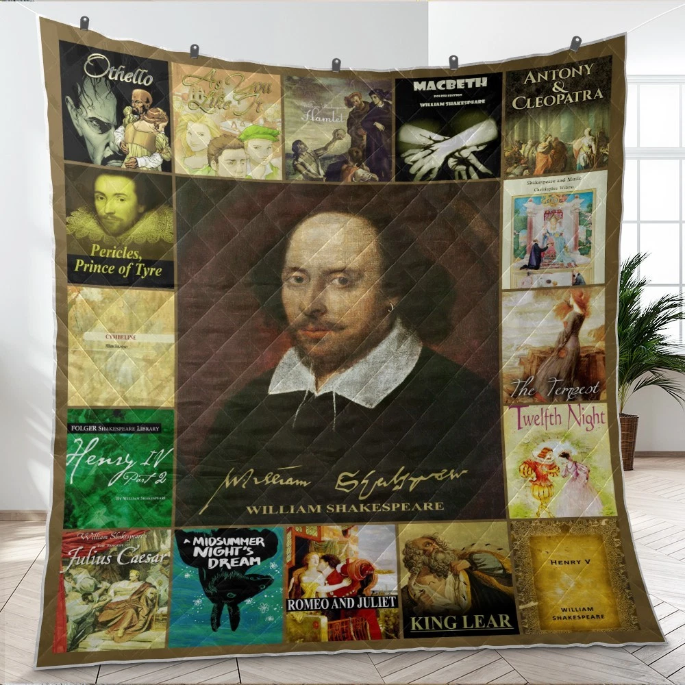William Shakespeare Quilt, William Shakespeare Quilts Blankets