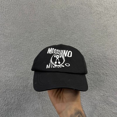 Vintage Moschino Kid Milano Baseballkappe schwarz Logo Größe 52 Alter 4-6 verstellbar