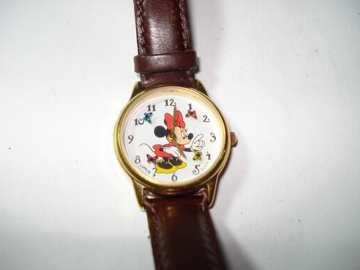 RARE VINTAGE DISNEY MINNIE MOUSE MOVING BUTTERFLIES LORUS  display picture 3