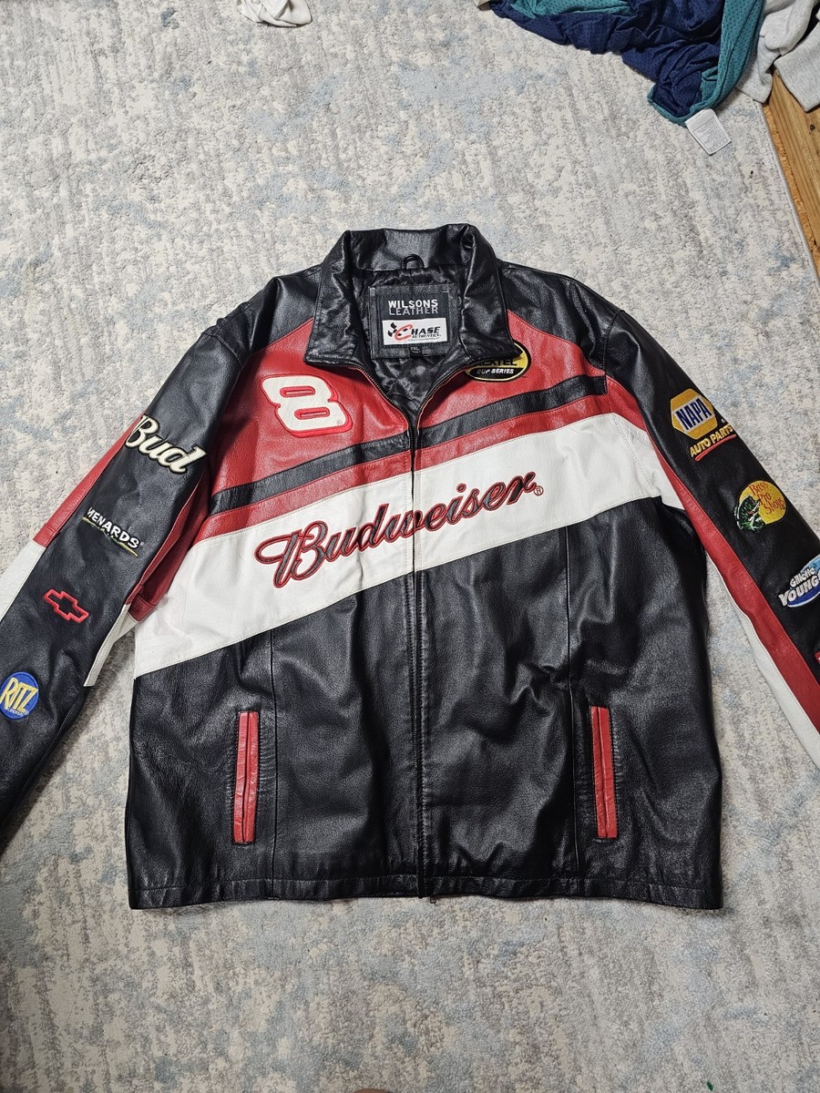 Vintage Dale Earnhardt Jr #8 Chase Wilsons Leather Budweiser