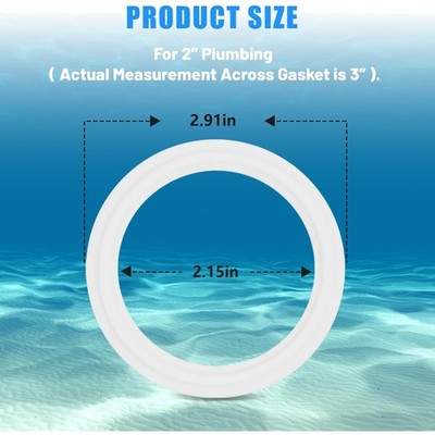 6 Pack 2'' Spa Heater Gaskets - Durable O-Ring Replacement for Various Brands
