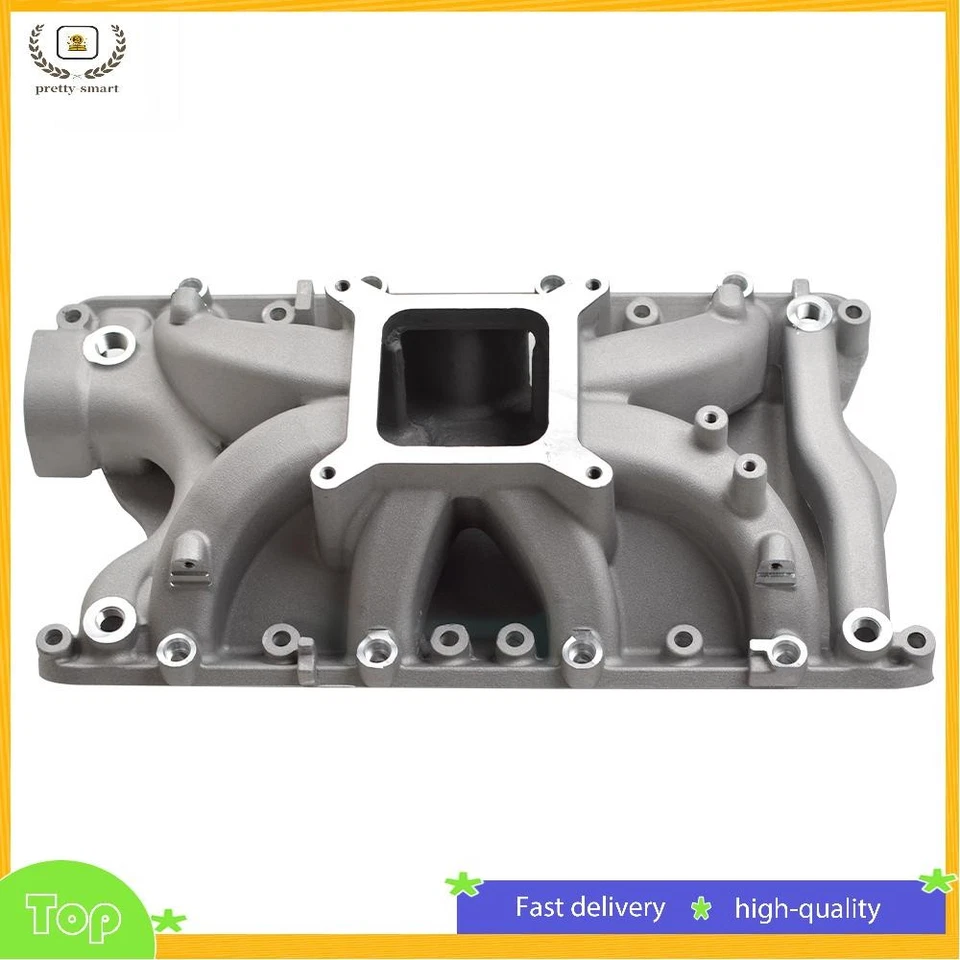 Colector de admisión de un solo plano de aluminio (EFI) apto para Ford 351W Windsor V8 SBF Foto 2 de 4