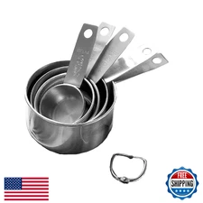 Stainless Steel Measuring Cups Set 5pc - Dry & Liquid, Baking & Cooking