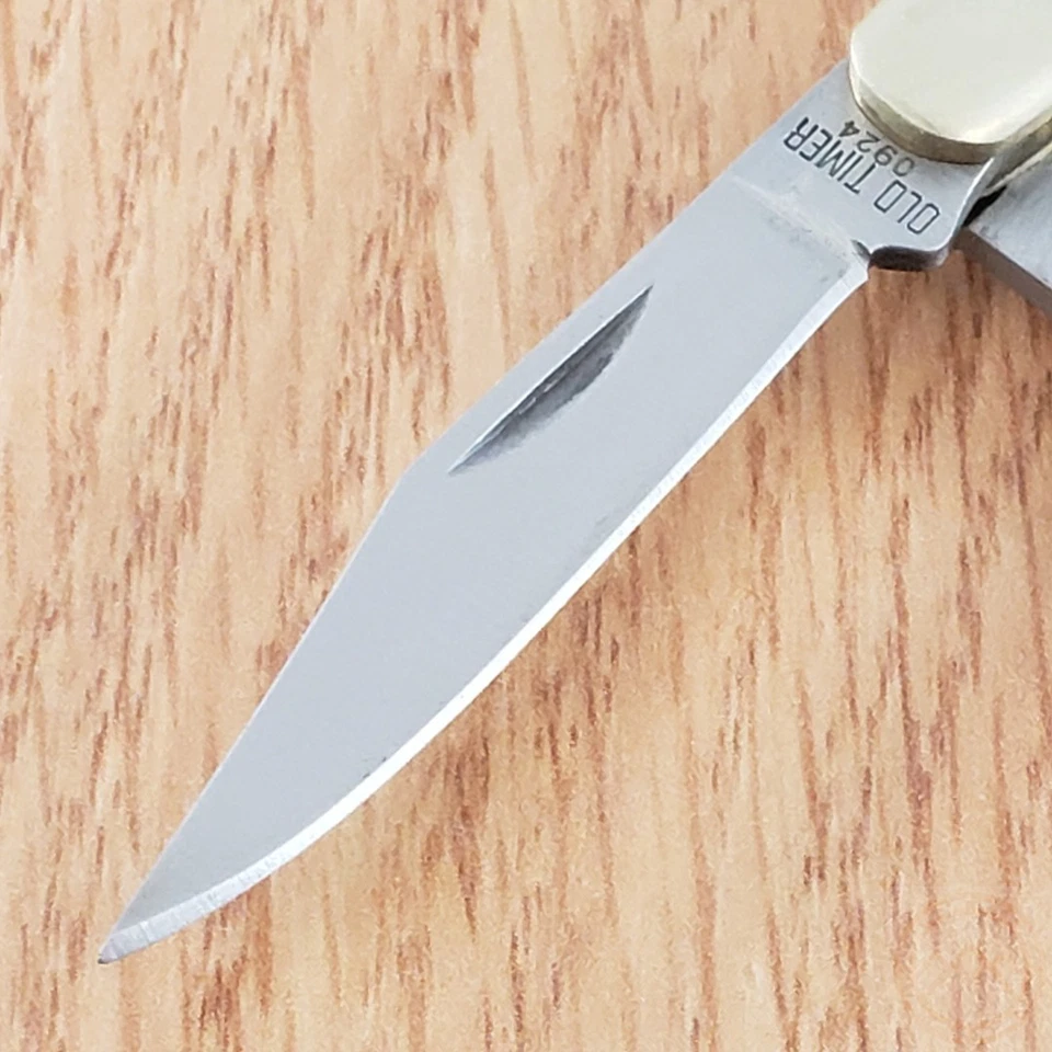 Schrade Junior Stockman Old Timer Pocket Knife Stainless Blades Delrin Handle - Image 3 of 4