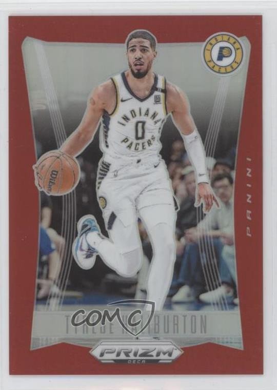 2023-24 Panini Prizm Deca Red Prizm 199/199 Tyrese Haliburton #247 s3g