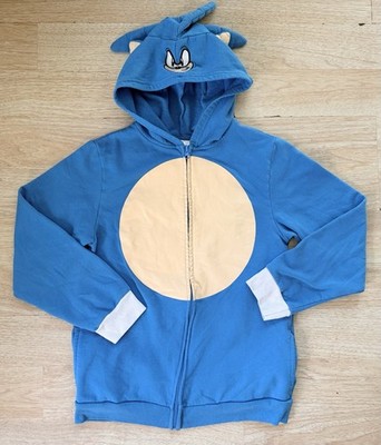 Sonic the Hedgehog Boy Hoodie XL 3D spiked hood W/ears zip up with pockets Y2k