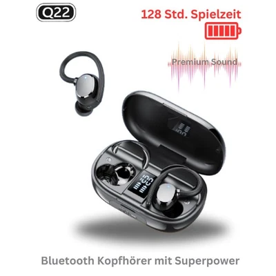 Q22 Bluetooth 5.3 in-Ear Sport Kopfhörer, kabelloses Headset, 128 Stunden Akku - Bild 1 von 4