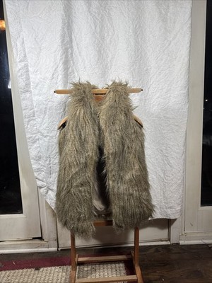 BLACK SWAN Faux Fur Vest Light Brown Women s Size M