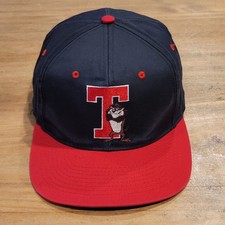 Tasmanian Devil Taz Hat Snapback Blue Red T Logo 90s Looney Tune One Size