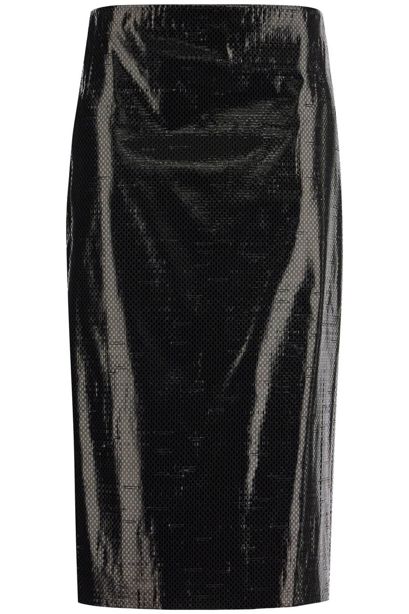 スカート ALEXANDER MCQUEEN Women Skirts 808575QBACW 1000 Black Silk tarpaulin skirt ALEXANDER MCQUEEN Woman Sz. 42 IT
