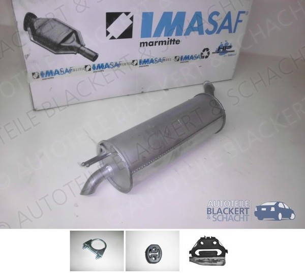 Imasaf ESD Auspuff Endtopf + Anbauteile für Fiat Stilo 1.2 16V 2002-2006-image