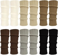 6 Pairs Leg Warmers Costume Accessories Women Women's Heavy Soft Extra Long Leg
