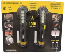 KC AutoLight 2 Pack 1000LM Emergency Flashlight Tool Magnetic Base Rechargeable