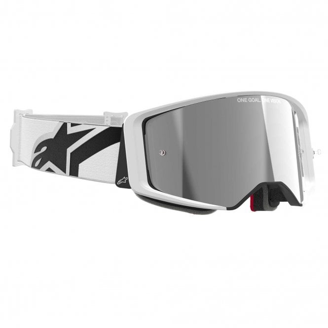 Alpinestars White/Silver Supertech Corp Goggles Absolute Vision Mirror Size: One Size - Image 5