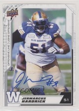 2020 Upper Deck CFL Auto Jermarcus Hardrick #34 Auto 1f5n