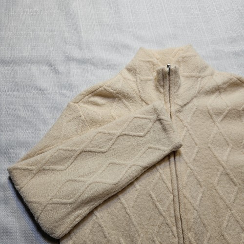 Talbots, VTG 90s Talbots Petites Womens Small Wool Cable Knit Fisherman Cardigan Sweater