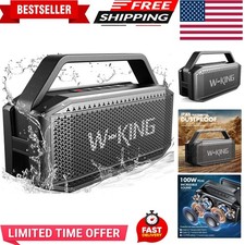 Loud Portable Bluetooth Speaker, 100W Max Waterproof Speakers Bluetooth Wirel...
