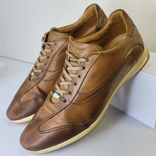 Mercanti Fiorentini Men's Size 12 M Brown Leather Lace Up Sneakers Shoes  Casual | eBay