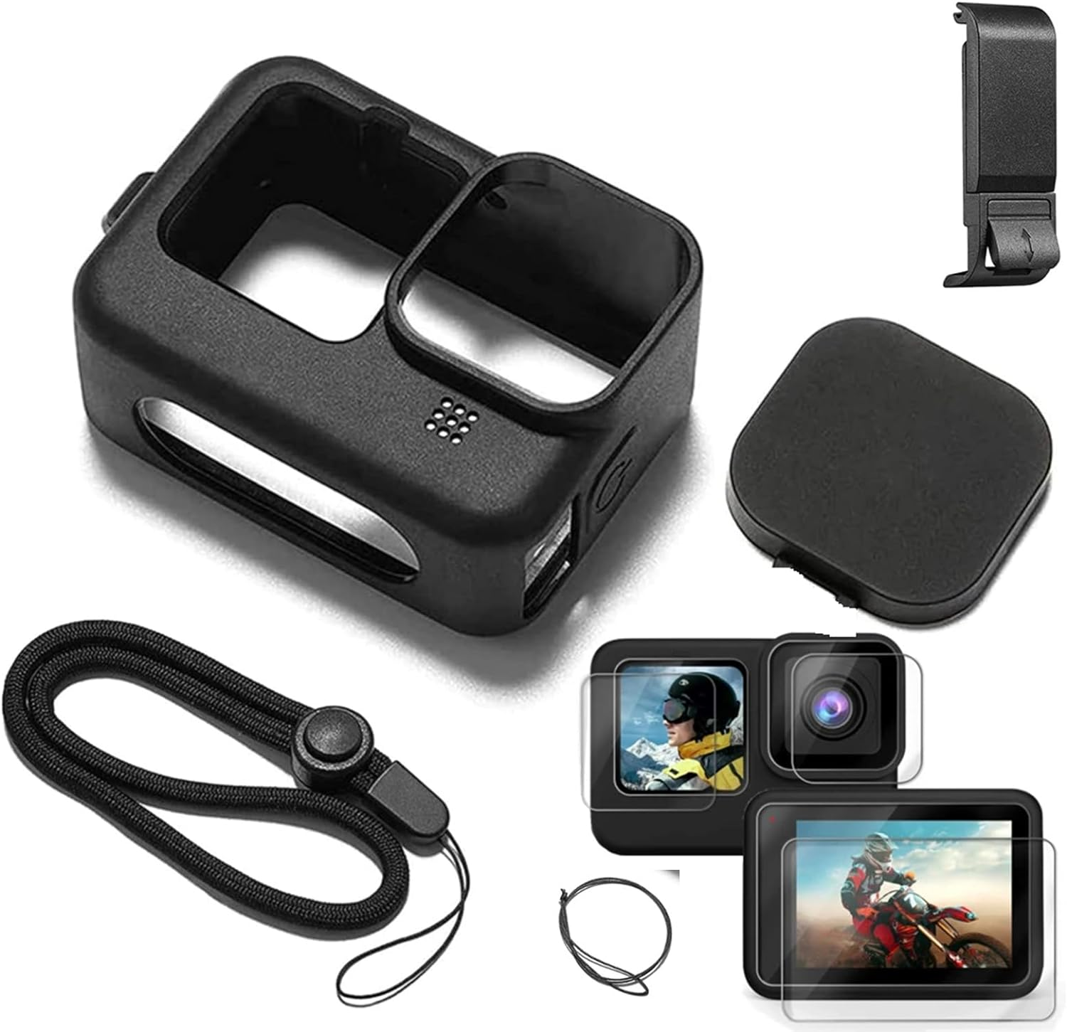 Accessories Kit Protective Soft Silicone Case for Gopro Hero 12/11/10/9 Black, S-image