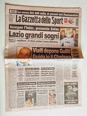 Gazzetta Dello Sport 13 Februar 1998 Olympiade Daehlie - Vialli Chelsea - Lazio