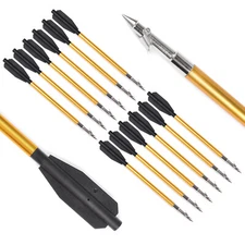6/12pcs 6.8" Archery Crossbow Bolts Fishing Arrows Aluminum Hunting Bowfishing