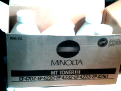 1 NIB Minolta 8916-102    4  EP 470Z toner bottles  plus waste bottle