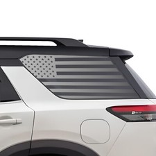 Fit Nissan Pathfinder 2022-2026 Quarter Window American Flag Vinyl Decal Sticker