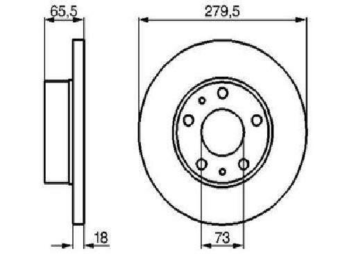 Disco De Freno Original BOSCH 0 986 478 843 Para Citroën Fiat Peugeot - Picture 5 of 5