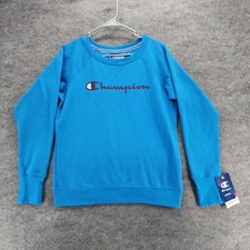 Champion Sweatshirt Womens Small Blue Long Sleeve Power Blend