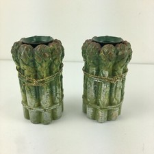 Petite Choses Asparagus Candle Holders Set Of 2 Made in the USA