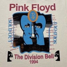 Pink Floyd The Division Bell 1994 Men's T-Shirt Size 2XL 100 Cotton Retro