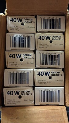 10x Osram Dulux-L 40W/835 Fluorescent Tube Lamp Bulb 40W 4-Pin 2G11 3500K