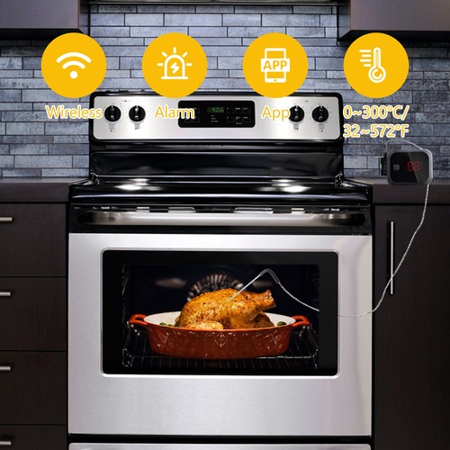 Bluetooth Grillthermometer IBT-2X Sonden Sensor C/F Tragetasche Kasten BBQ Oven - Bild 35 von 47