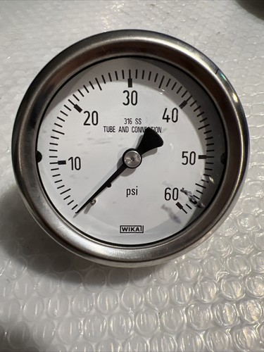 🔥Wika Pressure Gauge, 60PSI, Qty Available, Used, Free Shipping🇺🇸