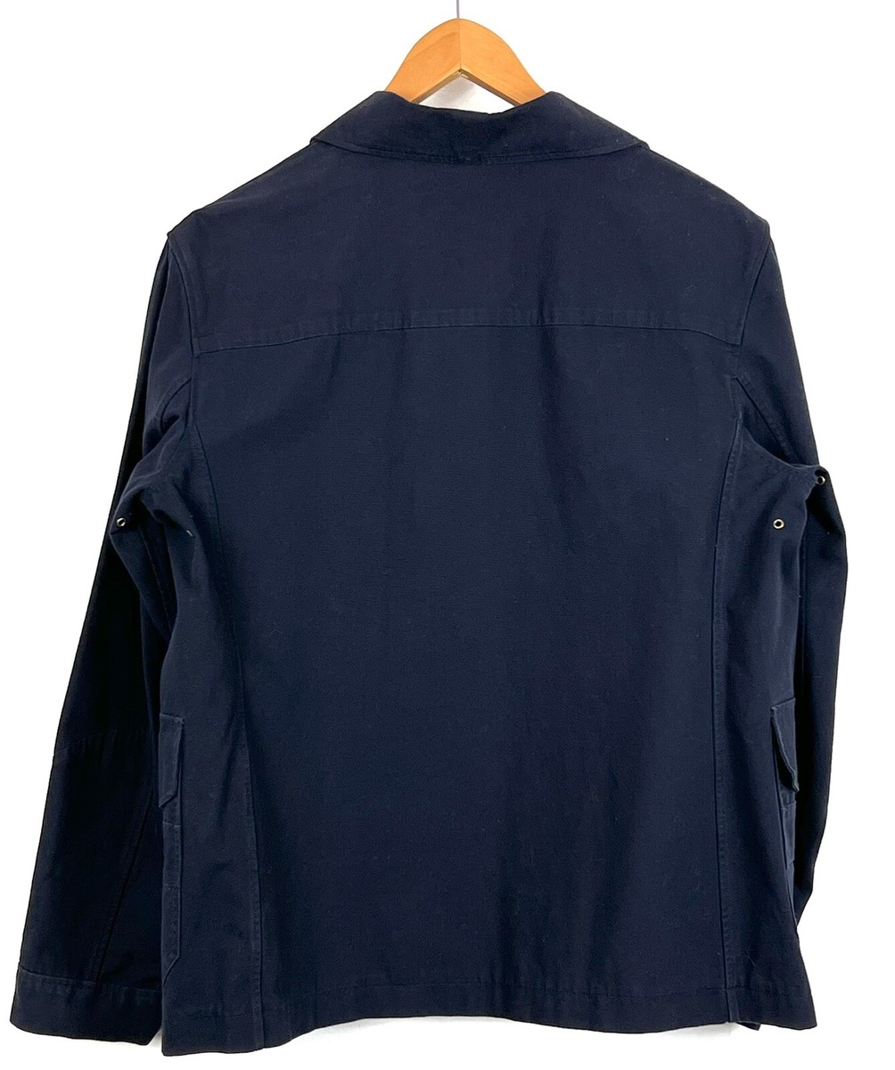 Chaps Ralph Lauren Womens Large Navy Blue Toggle Coat Cotton