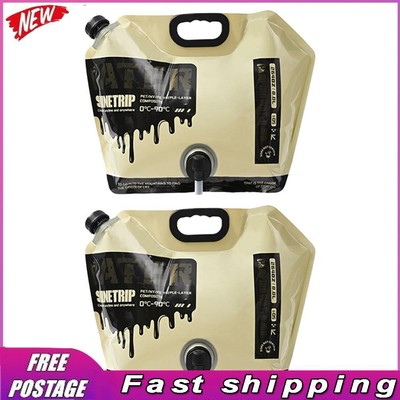 2Pcs 8L Water Carrier Solid Water Tank for Camping Hiking Backpacking Emergency
